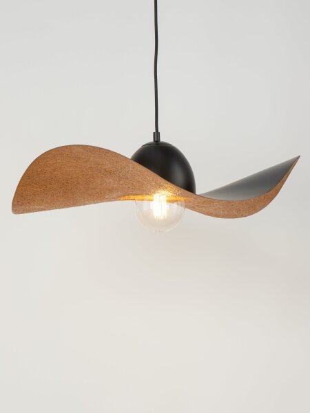 Luster na lanku KAPELLO 1xE27/60W/230V pr. 55 cm čierna/medená