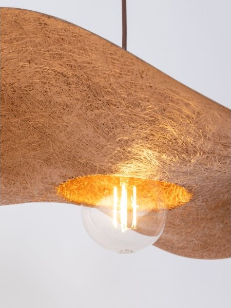 Luster na lanku KAPELLO 1xE27/60W/230V pr. 55 cm hnedá/medená