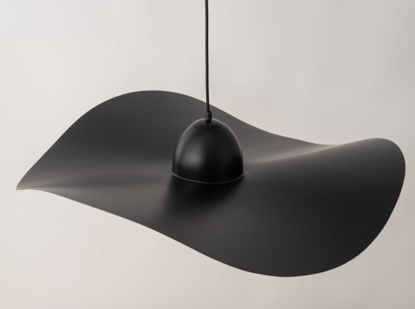 Luster na lanku KAPELLO 1xE27/60W/230V pr. 76 cm čierna/zlatá