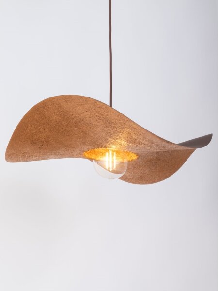 Luster na lanku KAPELLO 1xE27/60W/230V pr. 55 cm hnedá/medená