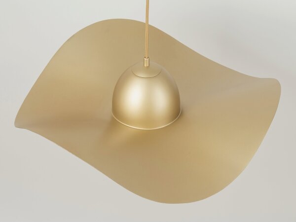 Luster na lanku KAPELLO 1xE27/60W/230V pr. 55 cm zlatá