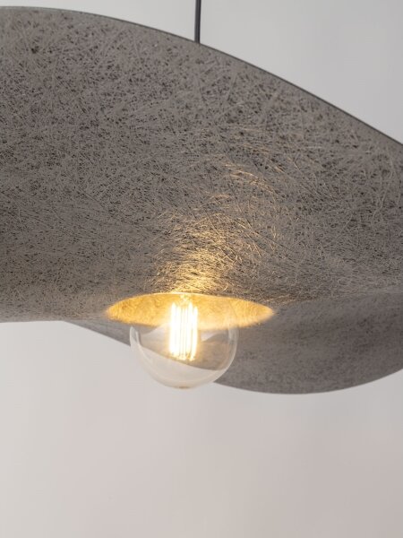 Luster na lanku KAPELLO 1xE27/60W/230V pr. 55 cm šedá/strieborná