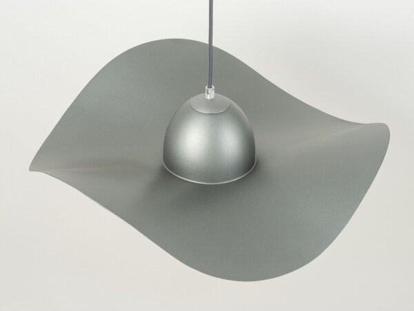 Luster na lanku KAPELLO 1xE27/60W/230V pr. 55 cm šedá/strieborná