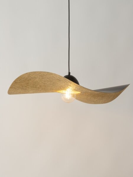 Luster na lanku KAPELLO 1xE27/60W/230V pr. 76 cm čierna/zlatá