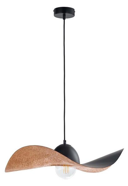 Luster na lanku KAPELLO 1xE27/60W/230V pr. 55 cm čierna/medená