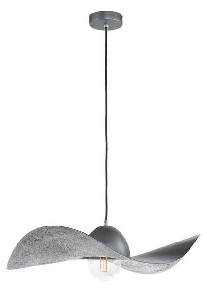 Luster na lanku KAPELLO 1xE27/60W/230V pr. 55 cm šedá/strieborná