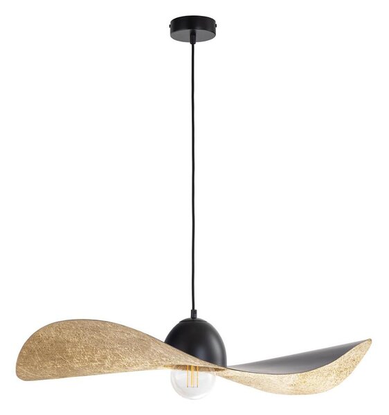 Luster na lanku KAPELLO 1xE27/60W/230V pr. 76 cm čierna/zlatá