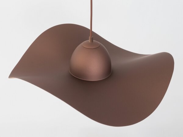 Luster na lanku KAPELLO 1xE27/60W/230V pr. 55 cm hnedá/medená