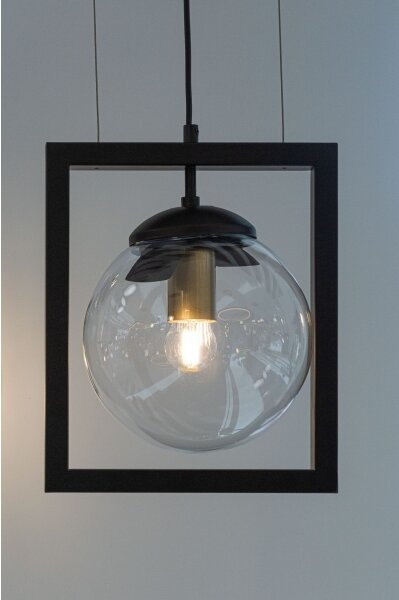 Klausen 111023 - Luster na lanku REY 1xE27/7W/230V čierna