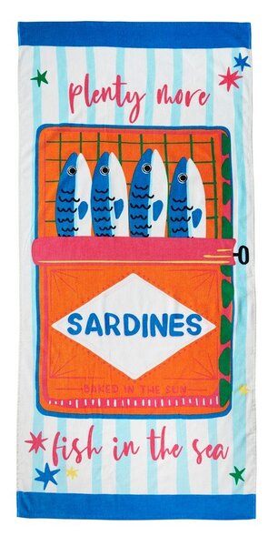 Bavlnená plážová osuška 76x160 cm Sardines – Catherine Lansfield