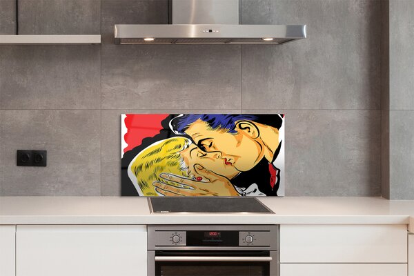 Nástenný panel  ľudia pobozkať 100x50 cm
