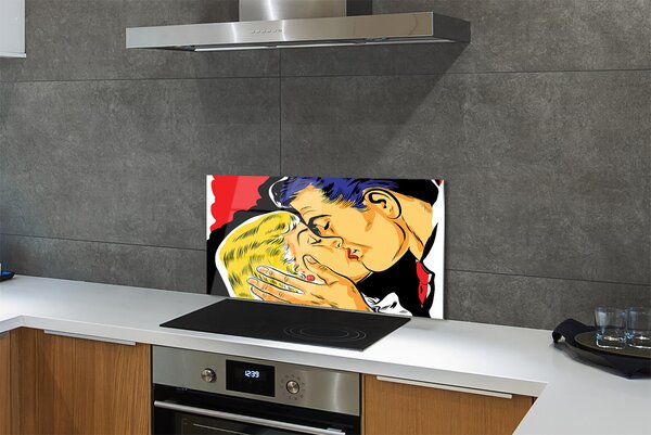 Nástenný panel  ľudia pobozkať 100x50 cm