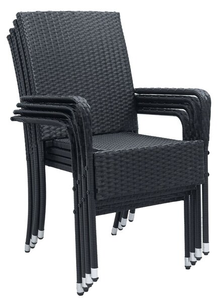 Stoličky Yoro 4 ks - čierna