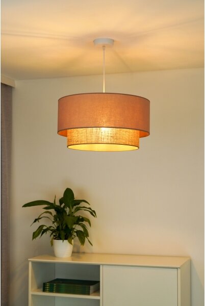 Duolla - Luster na lanku BOHO 1xE27/15W/230V pr. 45 cm béžová/hnedá