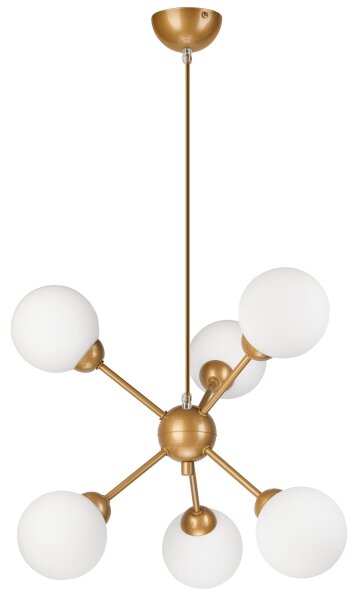Luster na tyči RUBBY BALL 6xG9/5W/230V zlatá