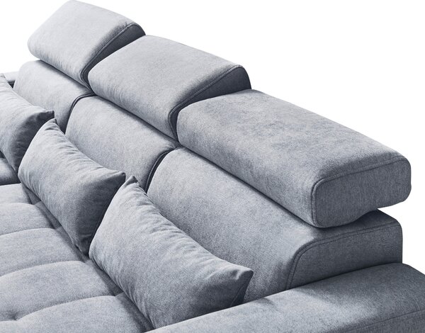 ROHOVÁ SEDAČKA, textil, modrosivá Carryhome - Sedačky