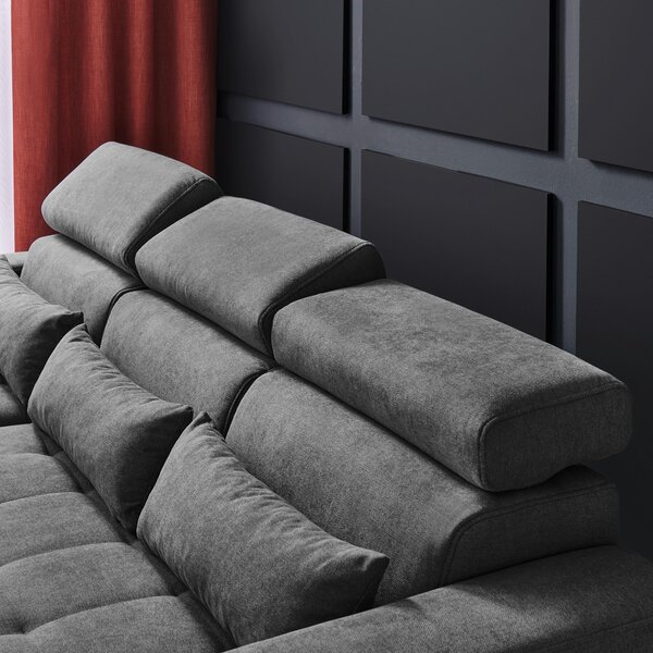 ROHOVÁ SEDAČKA, textil, grafitová Carryhome - Sedačky, Online Only