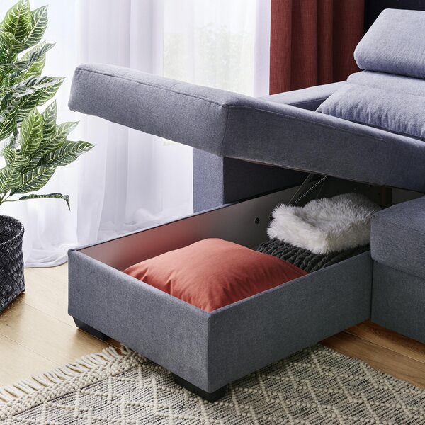 ROHOVÁ SEDAČKA, textil, modrá Carryhome - Sedačky, Online Only