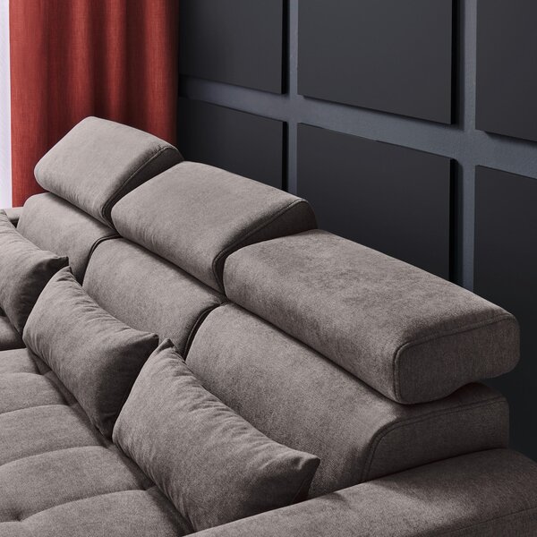 ROHOVÁ SEDAČKA, textil, sivohnedá Carryhome - Sedačky, Online Only