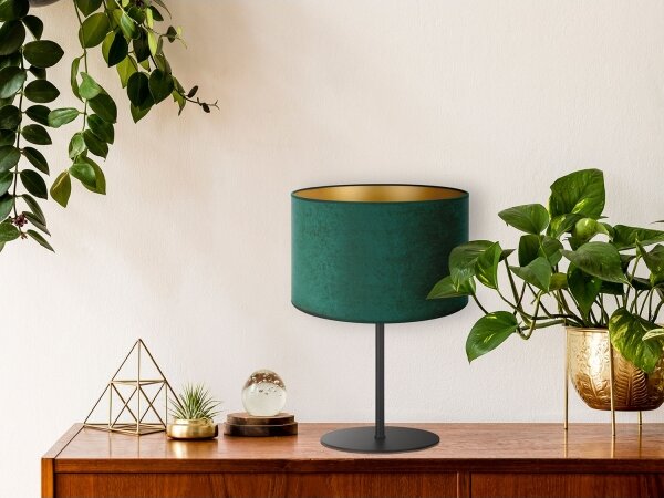 Duolla - Stolná lampa ROLLER 1xE14/15W/230V tmavo pr. 20 cm zelená/zlatá