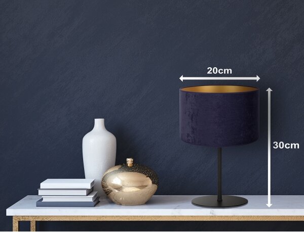 Duolla - Stolná lampa ROLLER 1xE14/15W/230V pr. 20 cm modrá/zlatá