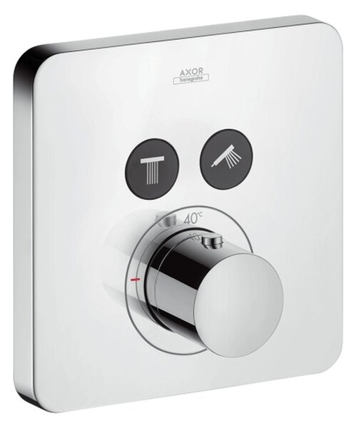 Axor Citterio E - ShowerSelect, termostatická batéria pod omietku pre 2 spotrebiče, chróm 36707000