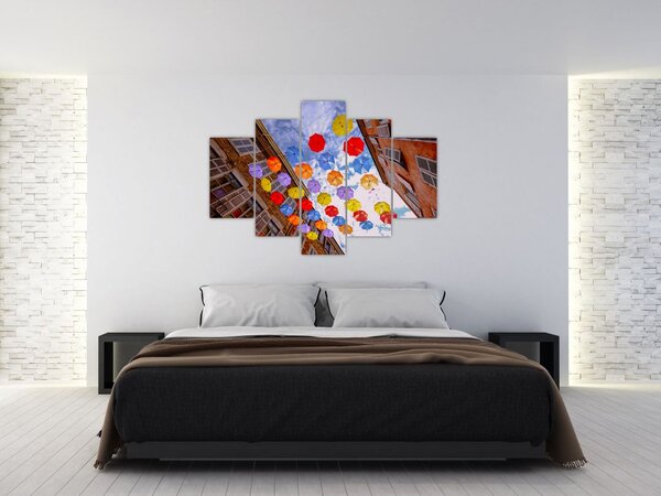 Obraz farebných dáždnikov (150x105 cm)