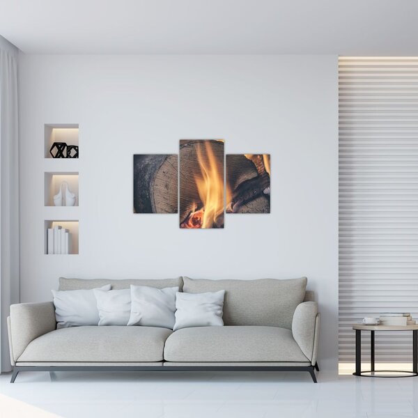 Obraz horiaceho dreva (90x60 cm)