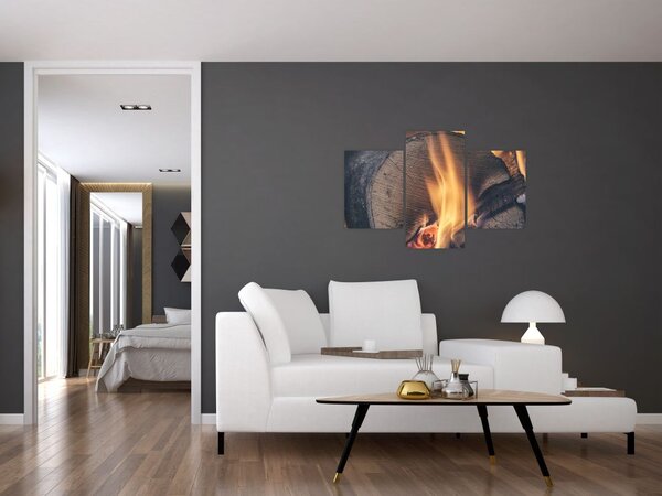 Obraz horiaceho dreva (90x60 cm)