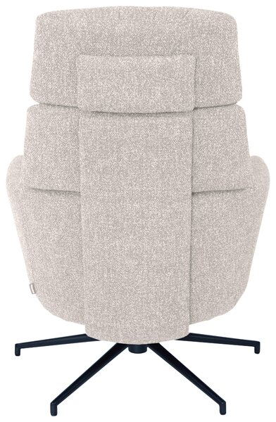 RELAXAČNÉ KRESLO S PODNOŽKOU, kov, textil, čierna, béžová Dieter Knoll - Kreslá