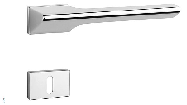 Dverové kovanie MP Lupina - RT 7S (OC - Chróm lesklý), kľučka-kľučka, WC kľúč, MP OC (chróm lesklý)