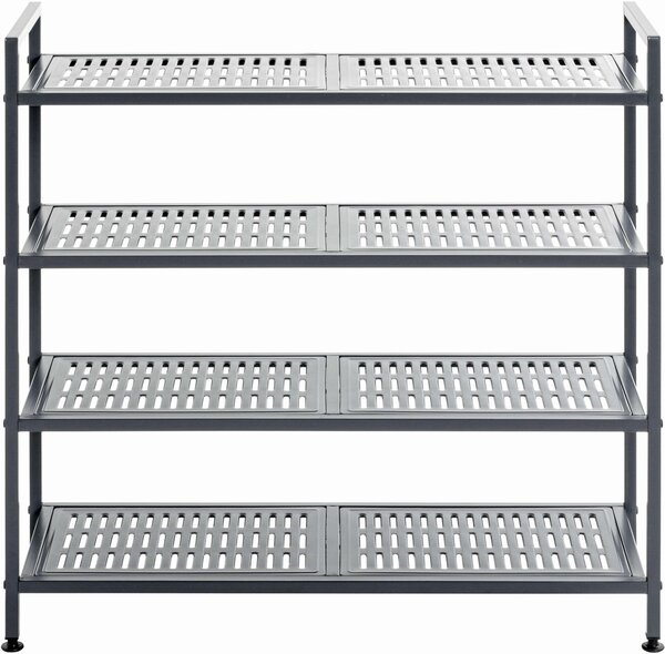 REGÁL NA TOPÁNKY, antracitová, 73/72/25 cm - Online Only drobný nábytok, Online Only