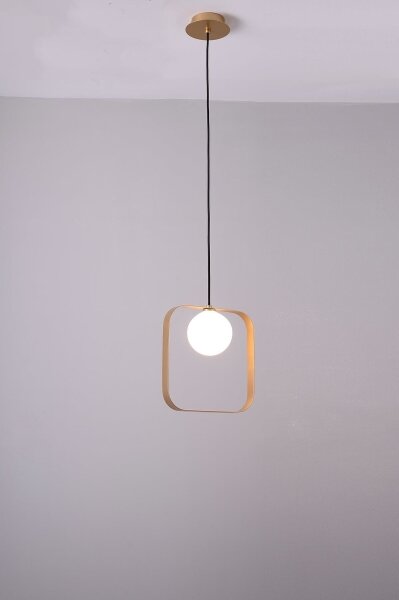 Luster na lanku TULA 1xG9/28W/230V hranatý zlatá