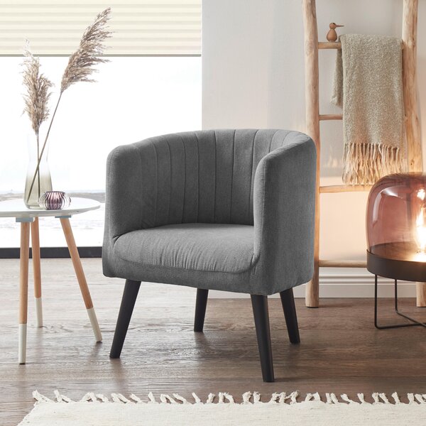 KOKTAILOVÉ KRESLO, textil, tmavosivá Livetastic - Kreslá, Online Only