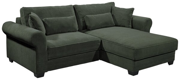 ROHOVÁ SEDAČKA, textil, tmavozelená MID.YOU - Sedačky, Online Only