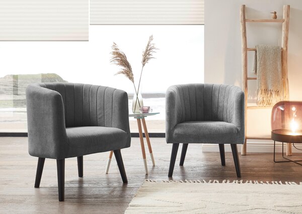 KOKTAILOVÉ KRESLO, textil, tmavosivá Livetastic - Kreslá, Online Only