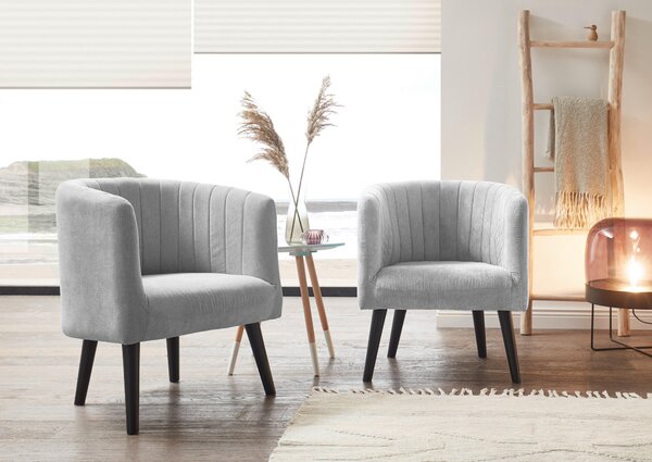 KOKTAILOVÉ KRESLO, textil, svetlosivá Livetastic - Kreslá, Online Only