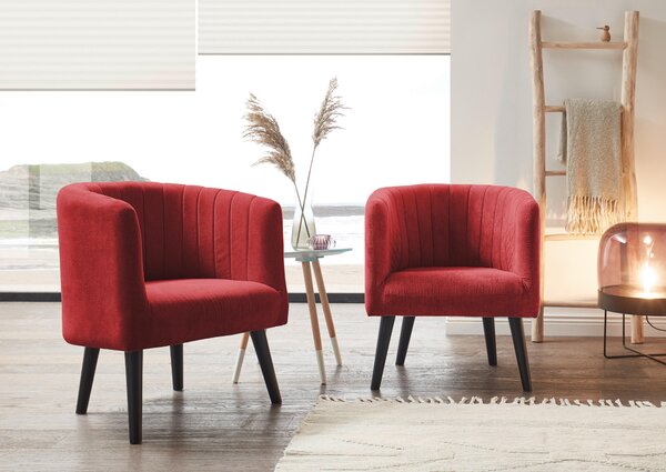 KOKTAILOVÉ KRESLO, textil, červená Livetastic - Kreslá, Online Only
