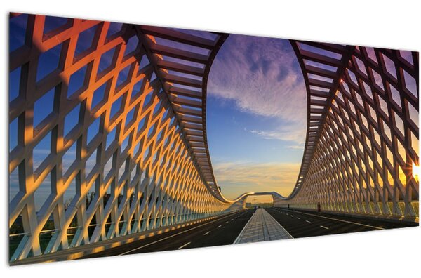 Obraz modernej architektúry mosta (120x50 cm)