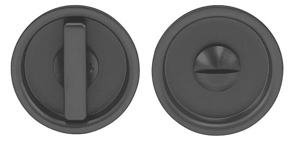 Mušle na posuvné dvere MP WC 3975 - R (ČERNÁ MATNÁ), NEREZ, WC kľúč, MP BS (čierna mat)