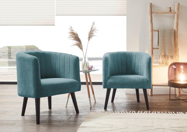 KOKTAILOVÉ KRESLO, textil, tyrkysová Livetastic - Kreslá, Online Only