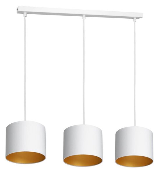 Luster na lanku ARDEN 3xE27/60W/230V biela/zlatá