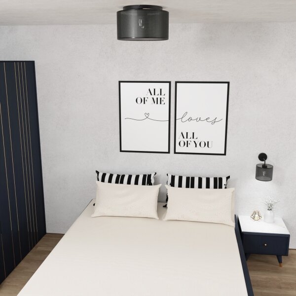 Luster prisadený LOFT SHADE 3xE27/60W/230V čierna