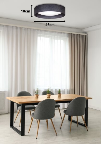 Duolla - LED Stropné svietidlo ROLLER LED/24W/230V pr. 45 cm antracit