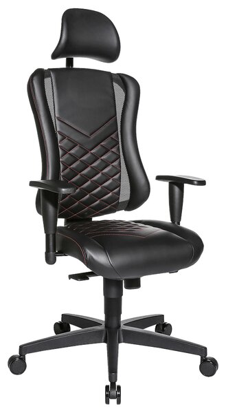 OTOČNÁ STOLIČKA, vzhľad kože, čierna Dieter Knoll - Online Only kancelárie, Online Only