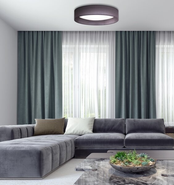 Duolla - LED Stropné svietidlo ROLLER LED/24W/230V pr. 45 cm antracit
