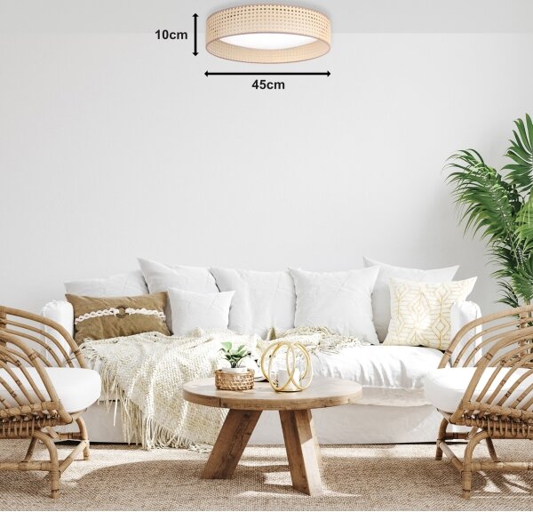 Duolla - LED Stropné svietidlo ROLLER LED/24W/230V pr. 45 cm ratan