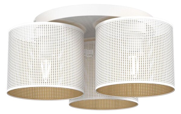 Luster prisadený LOFT SHADE 3xE27/60W/230V biela/zlatá