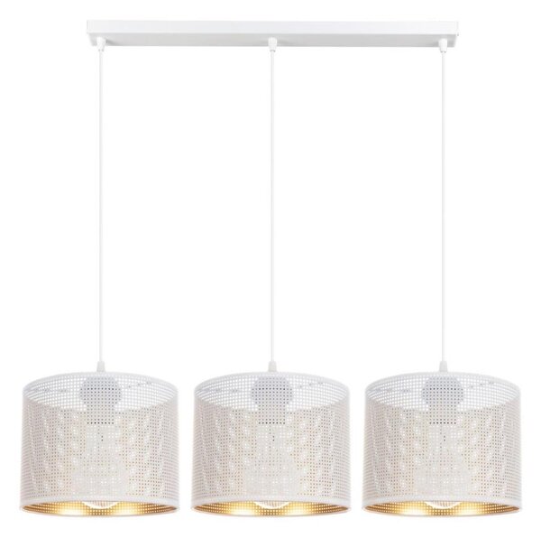 Luster na lanku ALDO 3xE27/60W/230V biela