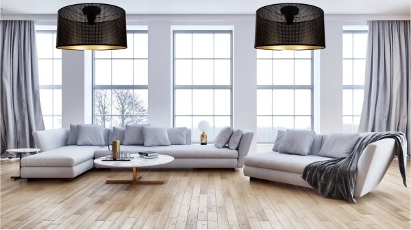 Stropné svietidlo ALDO 1xE27/60W/230V pr. 40 cm čierna